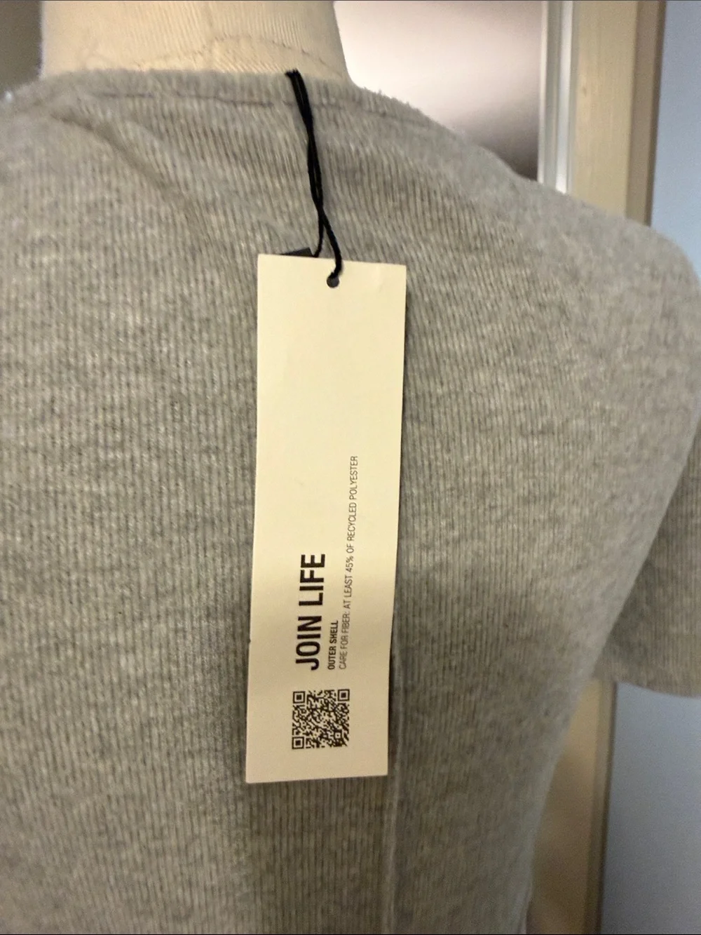 Zara Light Gray Knit Short-Sleeve Shift Dress